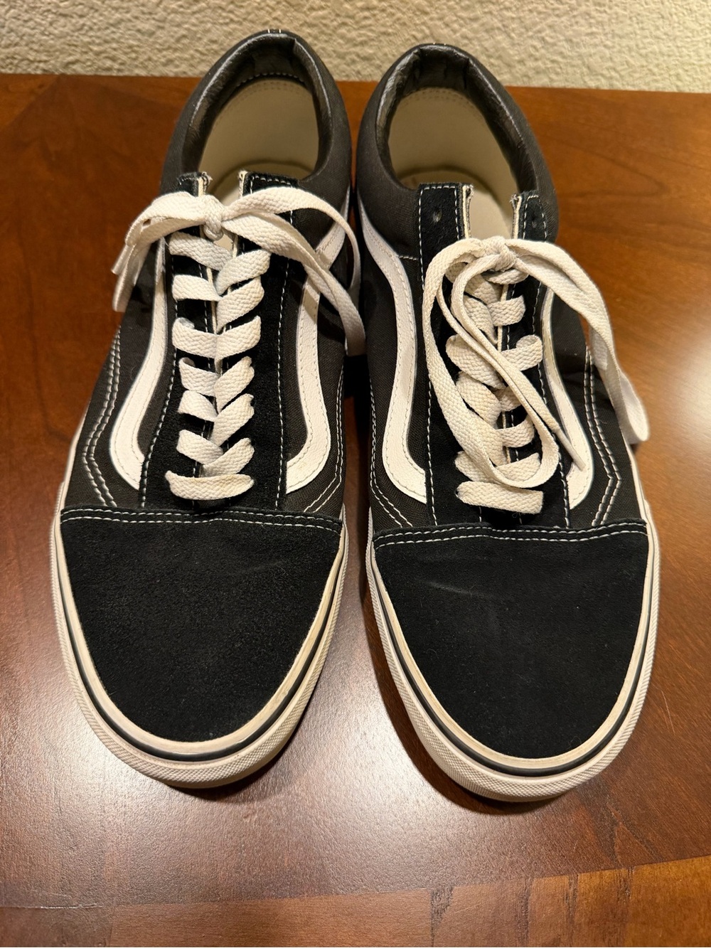 Vans Black and White Old Skool Low-Top Sneakers